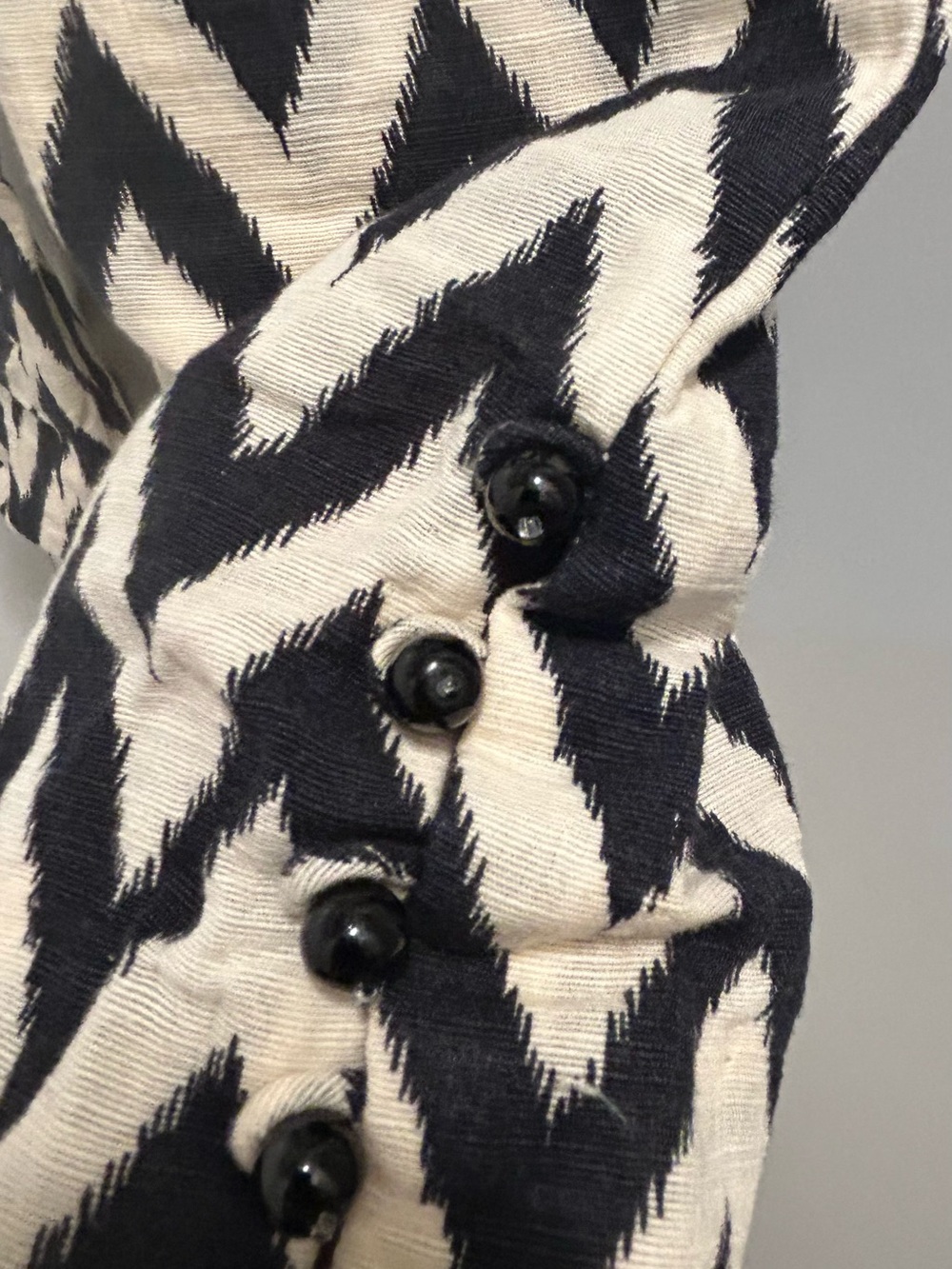 Chevron Crop Pants in Black & Cream - Picture 2 of 3